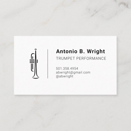 Trumpetミニマルロゴ名刺 名刺 (裏面)