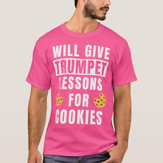 Trumpet先生レッスンCookies Trumpeter Funn Tシャツ (正面)
