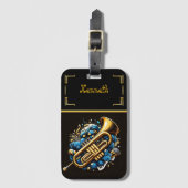 Trumpet鮮やかとNotes on Black ラゲッジタグ (正面縦)