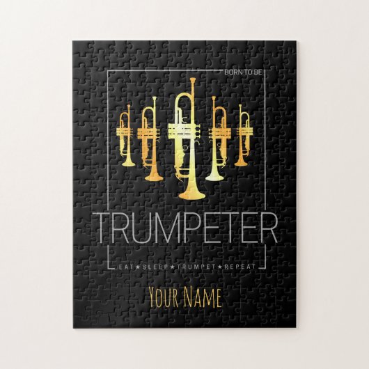 Trumpet Born To Be Trumpeter for Musicians ジグソーパズル (縦)