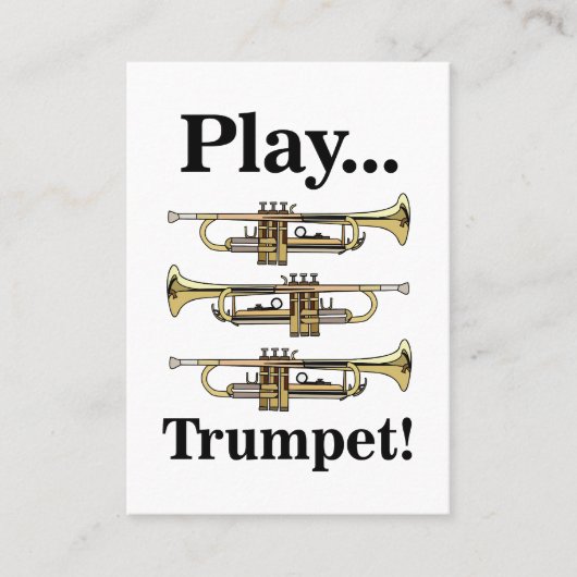 Trumpet Instrument Trumpeter Musician 名刺 (正面)