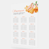 Trumpet lilies wedding 12 table seating chart  アクリルサイン (傾斜)