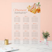 Trumpet lilies wedding 12 table seating chart  アクリルサイン (ウェディング)