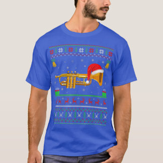 Trumpet Music Lover Xmas Lighting Ugly Trumpet Chr Tシャツ