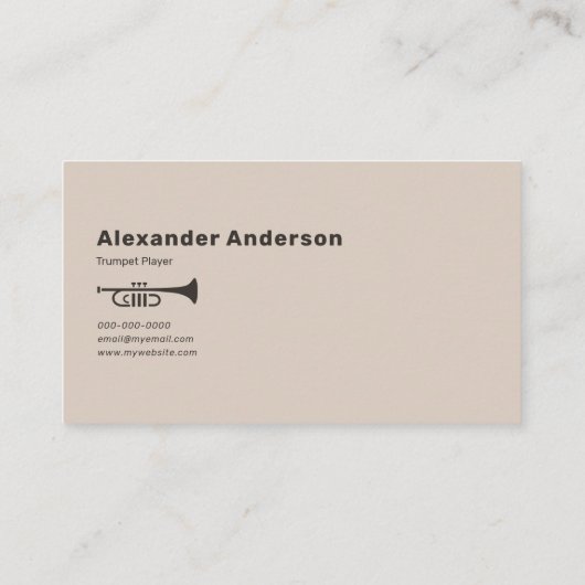 Trumpet Player 名刺 (裏面)