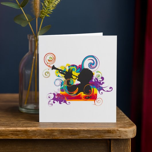 Trumpet Player Art Work 招待状