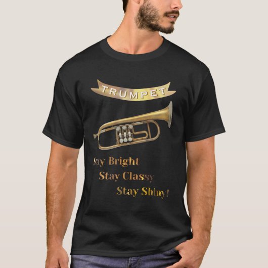 Trumpet Player Funny Humor Musical Instrument Tシャツ (正面)