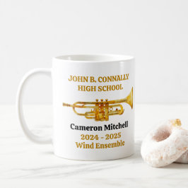 Trumpet Player High School Band Gold Personalized コーヒーマグカップ