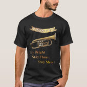 Trumpet Player "Stay Bright Classy Shiny" Musician Tシャツ (正面)