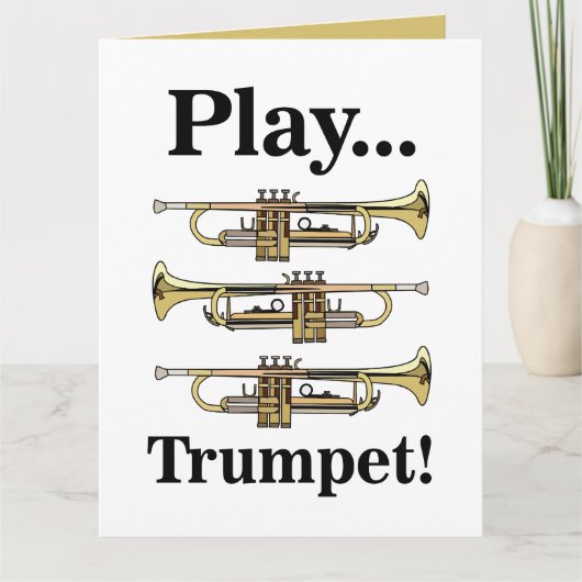 Trumpet Player Trumpeter Musician カード (正面)