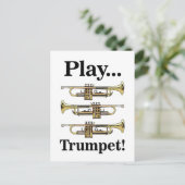 Trumpet Player Trumpeter Musician ポストカード (スタンド正面)