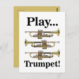 Trumpet Player Trumpeter Musician ポストカード