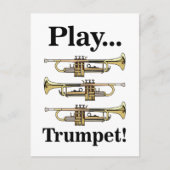Trumpet Player Trumpeter Musician ポストカード (正面)
