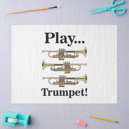 Trumpet Player Trumpeter Musician 薄葉紙 (クラフト)