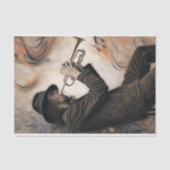 Trumpet Player with Abstract Motion Decoupage 薄葉紙 (正面)