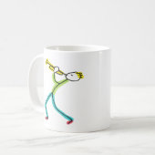 Trumpet Playing Stickman コーヒーマグカップ (正面左)