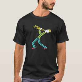 Trumpet Playing Stickman Tシャツ