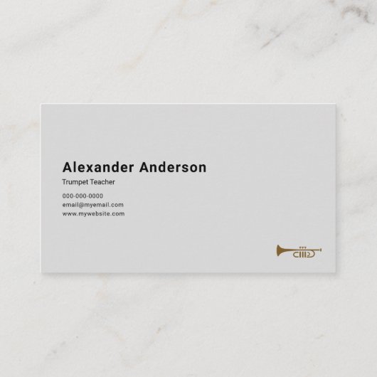 Trumpet Teacher 名刺 (裏面)