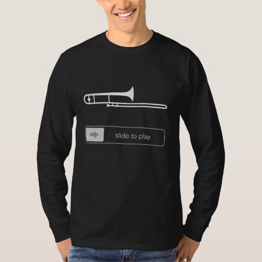 Trumpet Teeに滑遊りおもしろいて吹Your Horn aを表示 Tシャツ (正面)