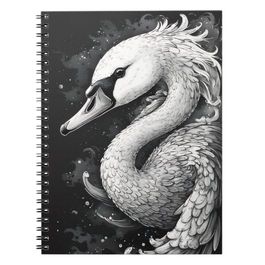 "Trumpet the Swan" Side Glance Spiral Notebook ノートブック (正面)