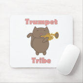 Trumpet Tribe Brown Cat Pink マウスパッド (マウス)