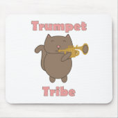 Trumpet Tribe Brown Cat Pink マウスパッド (正面)