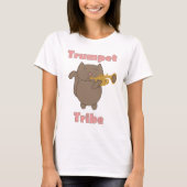 Trumpet Tribe Brown Cat Pink Tシャツ (正面)