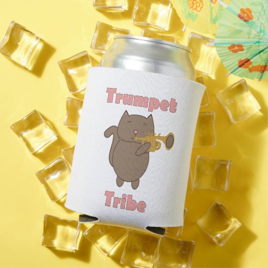 Trumpet Tribe Cartoon Cat 缶クーラー (インサイチュ 夏)