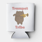 Trumpet Tribe Cartoon Cat 缶クーラー (正面)