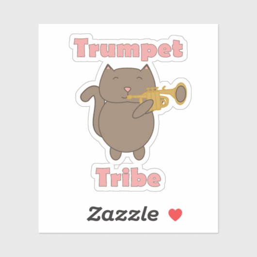 Trumpet Tribe Cat Music シール (シート)