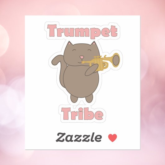 Trumpet Tribe Cat Music シール