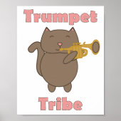 Trumpet Tribe Cute Cat Music ポスター (正面)