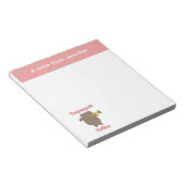 Trumpet Tribe Cute Cat Pink Personalize ノートパッド (アングル)