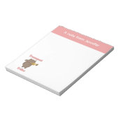 Trumpet Tribe Cute Cat Pink Personalize ノートパッド (回転)