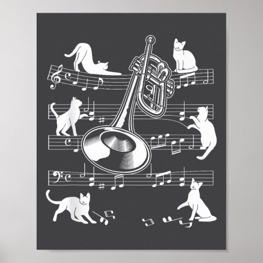 Trumpeter Cats For Cat Loving Trumpet Player  ポスター (正面)