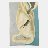 Trumpeter Swan by John James Audubon, Birdヴィンテージ キッチンタオル (縦)