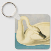Trumpeter Swan by John James Audubon, Birdヴィンテージ キーホルダー (正面)
