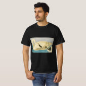 Trumpeter Swan by John James Audubon, Birdヴィンテージ Tシャツ (正面フル)
