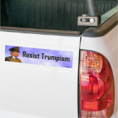 trumpismに抵抗して下さい バンパーステッカー (トラック上)
