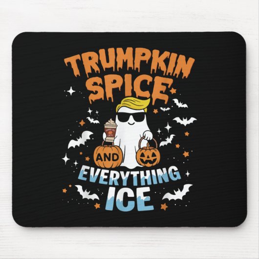 Trumpkinの情景とすべてが凍る秋のハロウィン マウスパッド (正面)