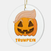 Trumpkinドナルド・トランプのカボチャ セラミックオーナメント (左)