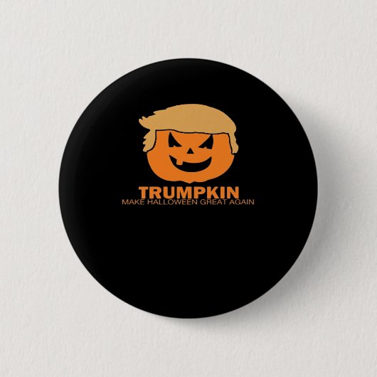 Trumpkin - ハロウィンをもう一度偉大に クラシック 缶バッジ (正面)