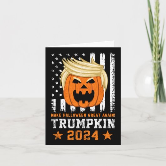 Trumpkin 2024 Usaが再びハロウィン素晴らしを作おもしろいる カード (正面)