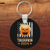 Trumpkin 2024 Usaが再びハロウィン素晴らしを作おもしろいる キーホルダー (正面)