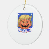 Trumpkin Classic – Funny Halloween Quote セラミックオーナメント (左)