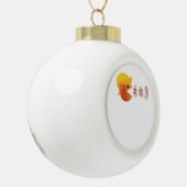 Trumpkin Eating Democrats Classic – Satirical Hall セラミックボールオーナメント (左)