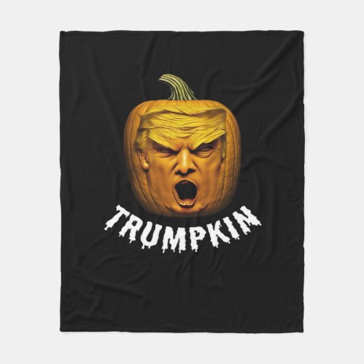 Trumpkin – Funny Donald  Pumpkin Halloween  フリースブランケット (正面)