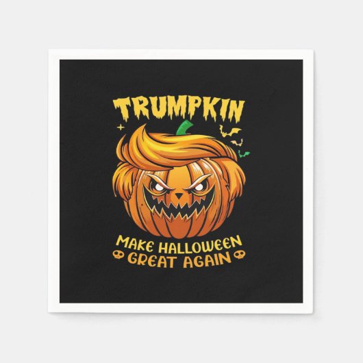 Trumpkin Halloween – ハロウィーンを再素晴らし作Cl スタンダードカクテルナプキン (正面)