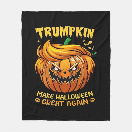 Trumpkin Halloween – ハロウィーンを再素晴らし作Cl フリースブランケット (正面)