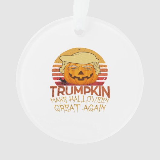 Trumpkin Halloween Funny Classic オーナメント (正面)